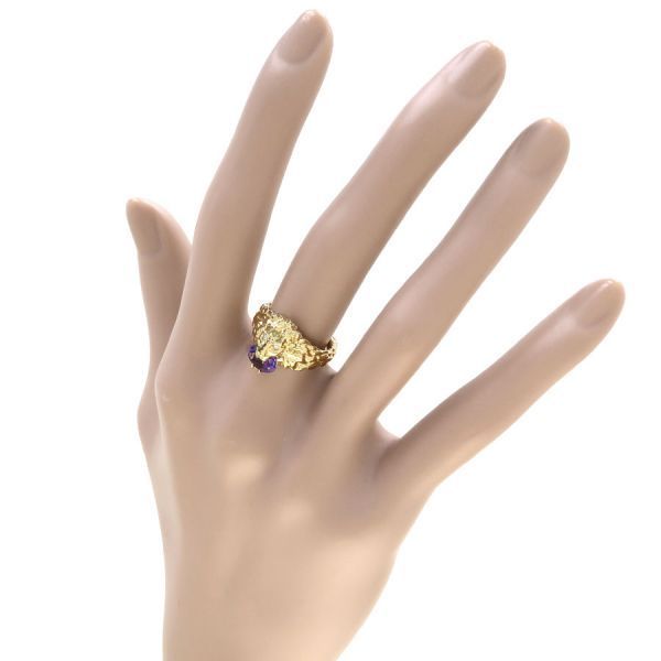 Gucci Lion Head Ring Amethyst
