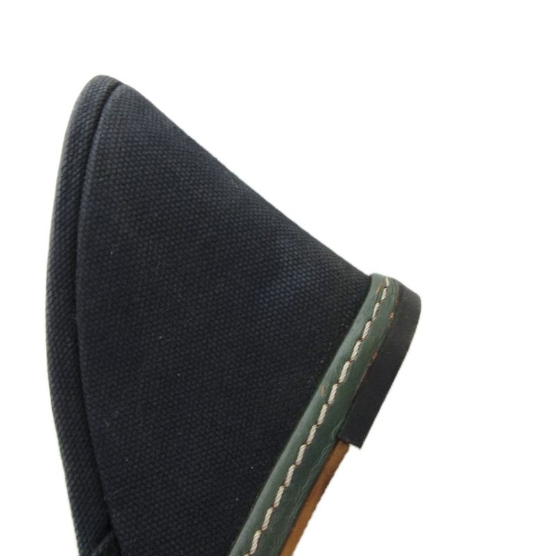 Chanel Camellia Sandals Leather 36.5 Black Wedge Sole Open Toe