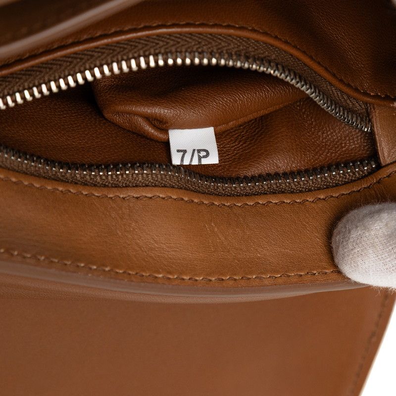 Prada Crossbody Bag Brown Gray Cuff Leather