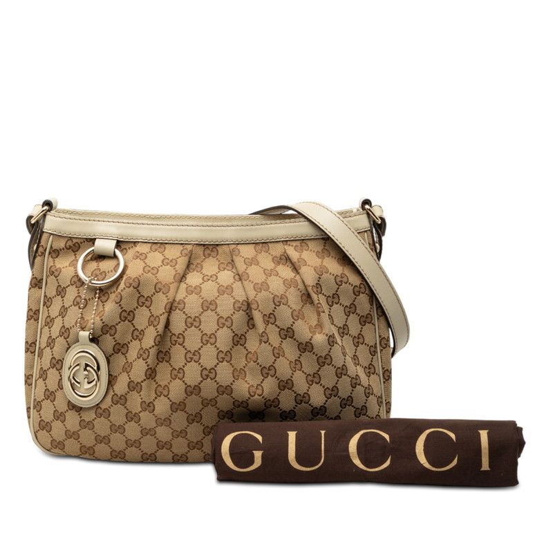 Gucci GG Canvas Ski Beige Leather