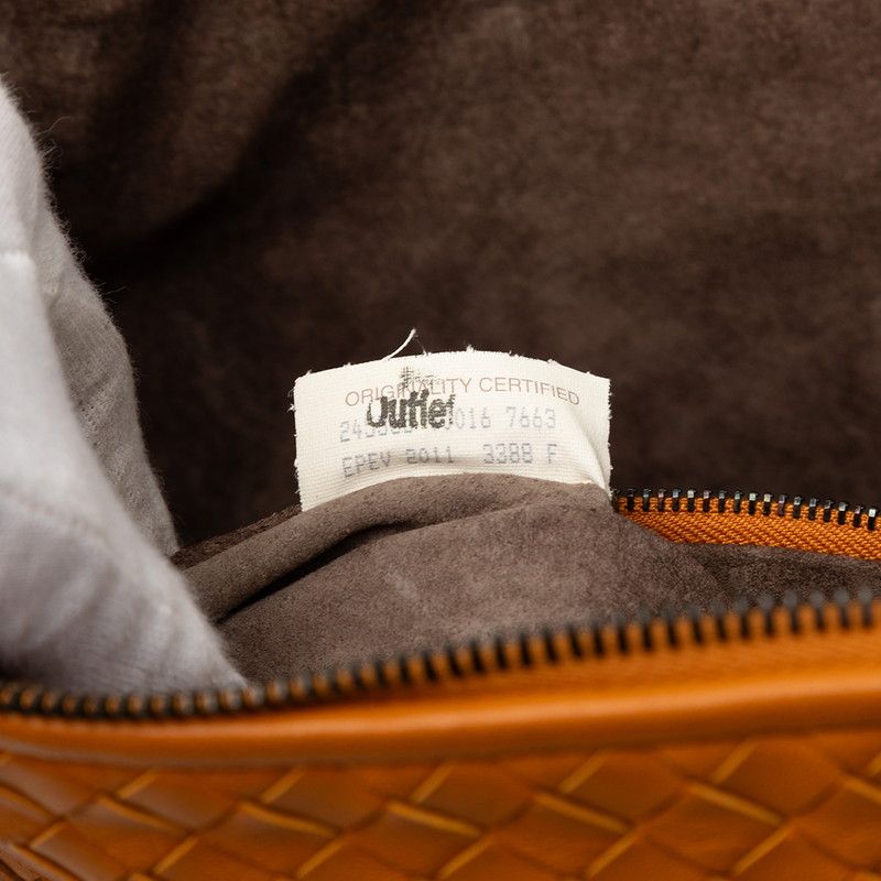 Bottega Veneta Intrecciato Crossbody Bag Orange Leather