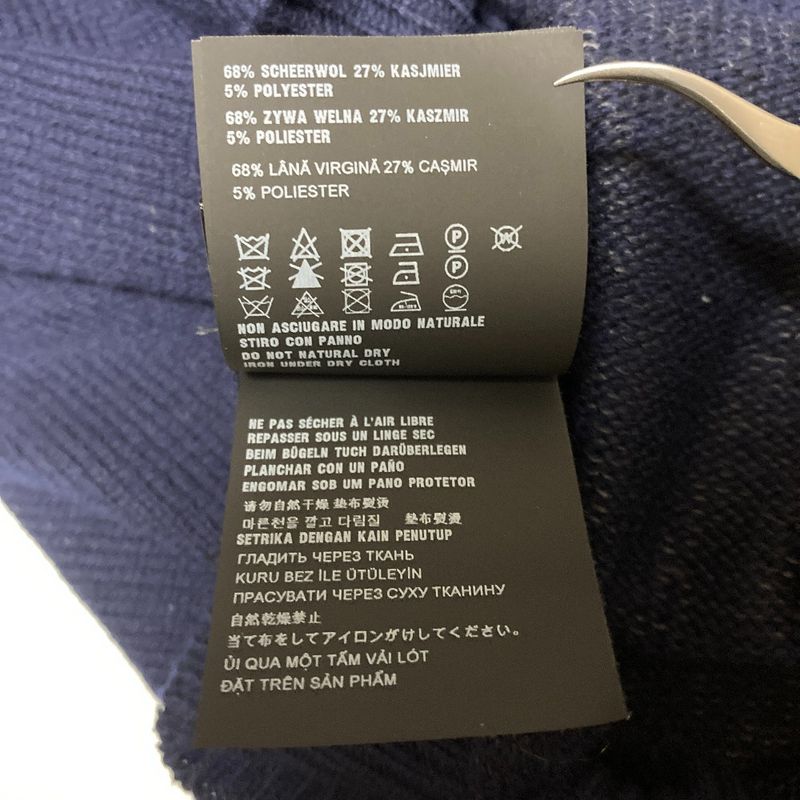 Prada Wool Cashmere V-neck Sweater 38 Navy
