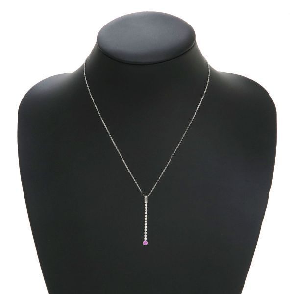 Tiffany & Co Jazz Drop Necklace Pink Sapphire & Diamond