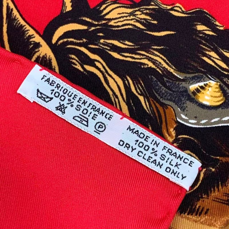 Hermes Carre 90 Chevaux de Trait Horse Silk Scarf Red