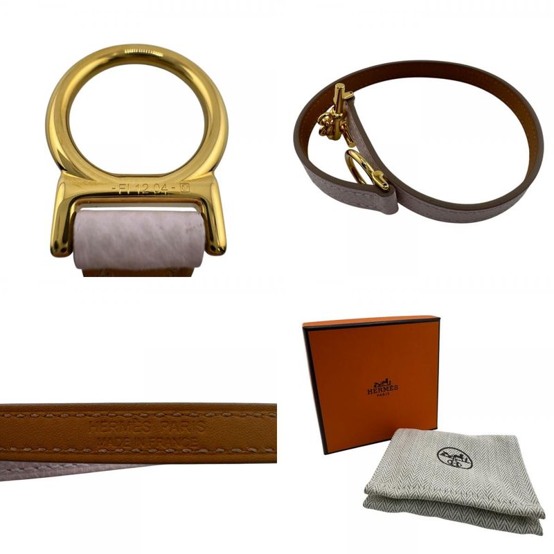 Hermes Croisier Double Tour Bracelet Pink