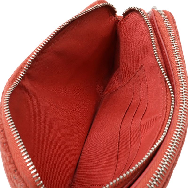 Chanel de Ville Chain Wallet Long Wallet 2-Way Shoulder Bag Pochette Clutch Velour