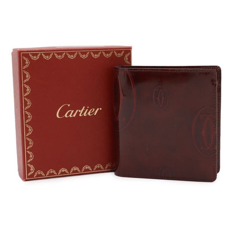 Cartier Happy Birthday Bifold Wallet Enamel Patent