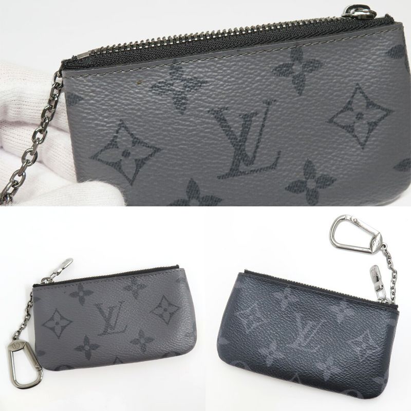 Louis Vuitton Card Key Case Pochette Cles Monogram Eclipse