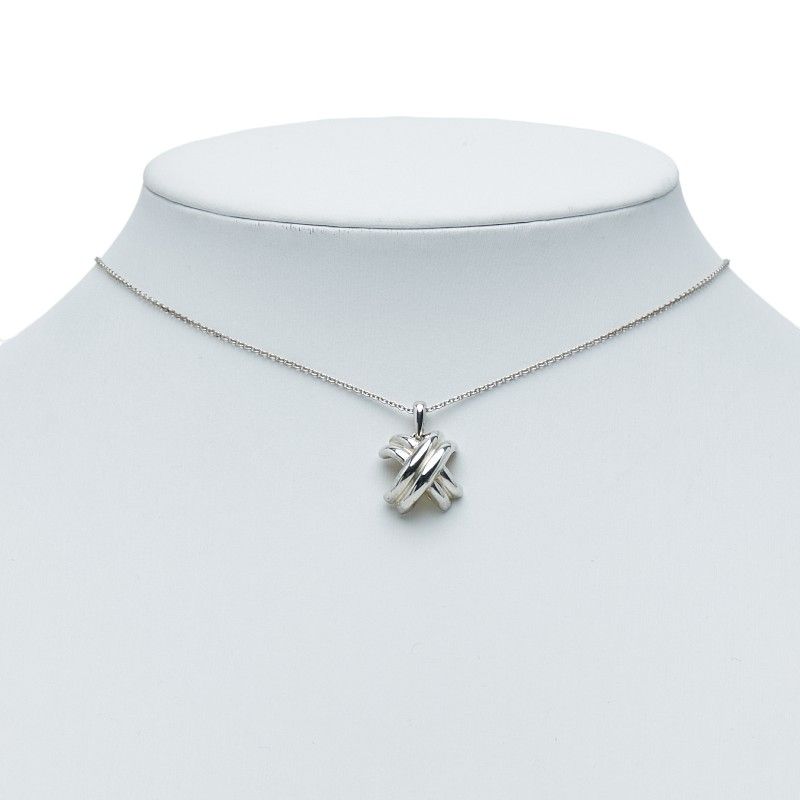 Tiffany & Co Signature Cross Necklace Pendant Silver