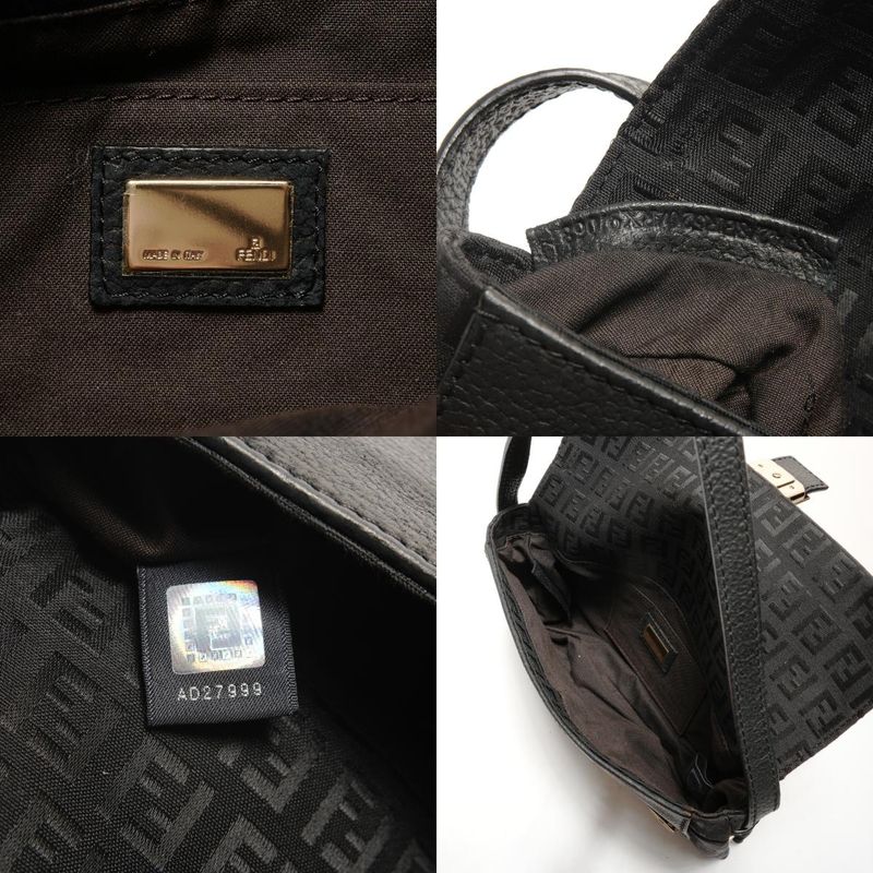 Fendi Shoulder Bag Zucchino Logo Gold