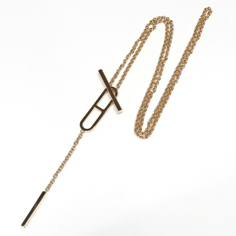 Hermes Necklace Eva Chaine D'ancre ST 18K Pink Gold