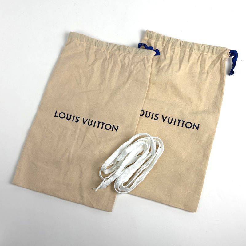 Louis Vuitton Logo Sneakers Monogram Supreme Shoes Sneakers Leather White Red