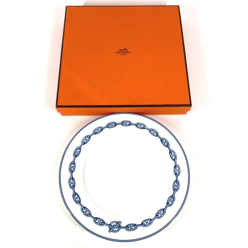 Hermes Plate Dinner Ceramic White