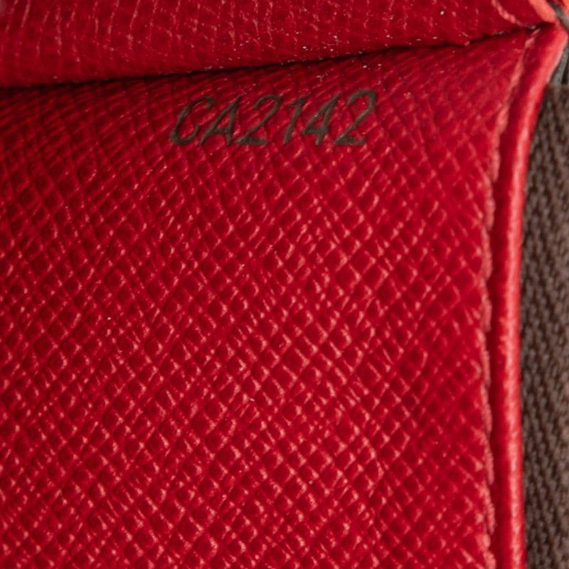 Louis Vuitton Monogram Portefeuille Emily Brown Rouge Leather