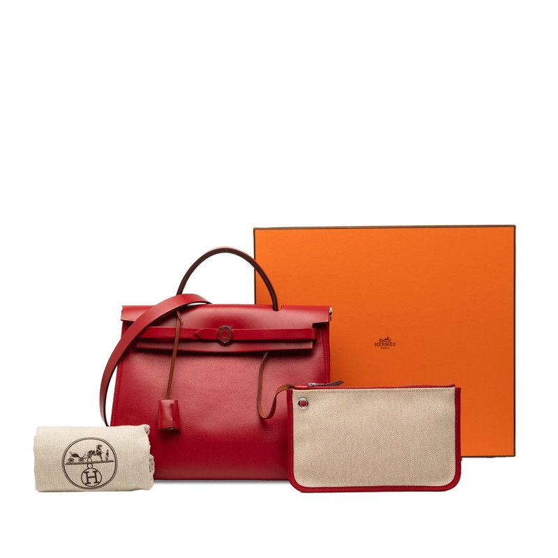 Hermes Herbag Zip PM 2-Way Shoulder Bag le Jupiman Toile Ash