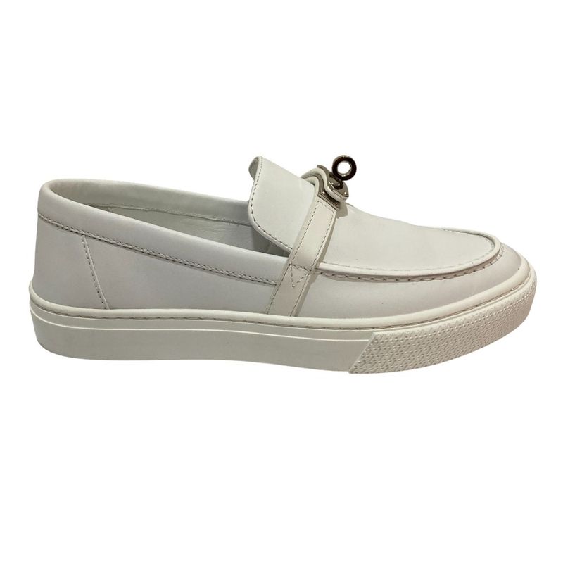 Hermes Game Kelly Slip on Sneakers 36 White