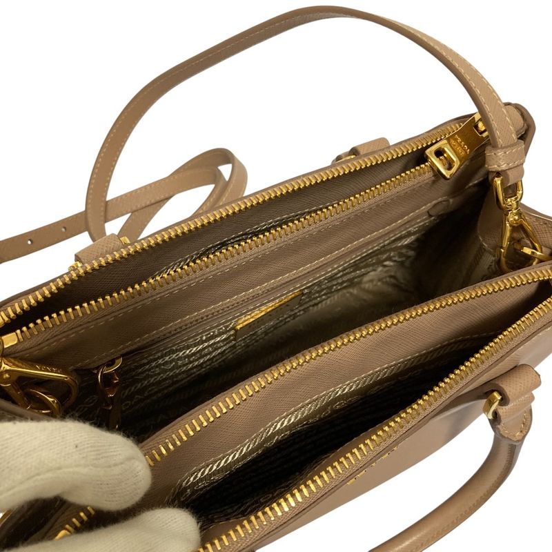 Prada Galleria Sapphia Leather Small 2-Way Shoulder Bag Light