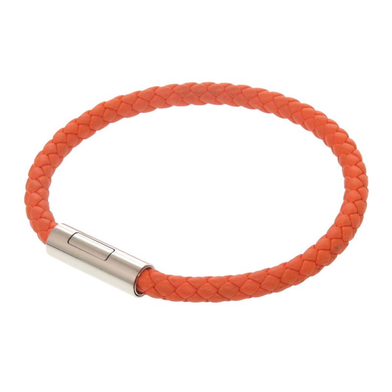 Hermes Goliath Leather Orange Bracelet