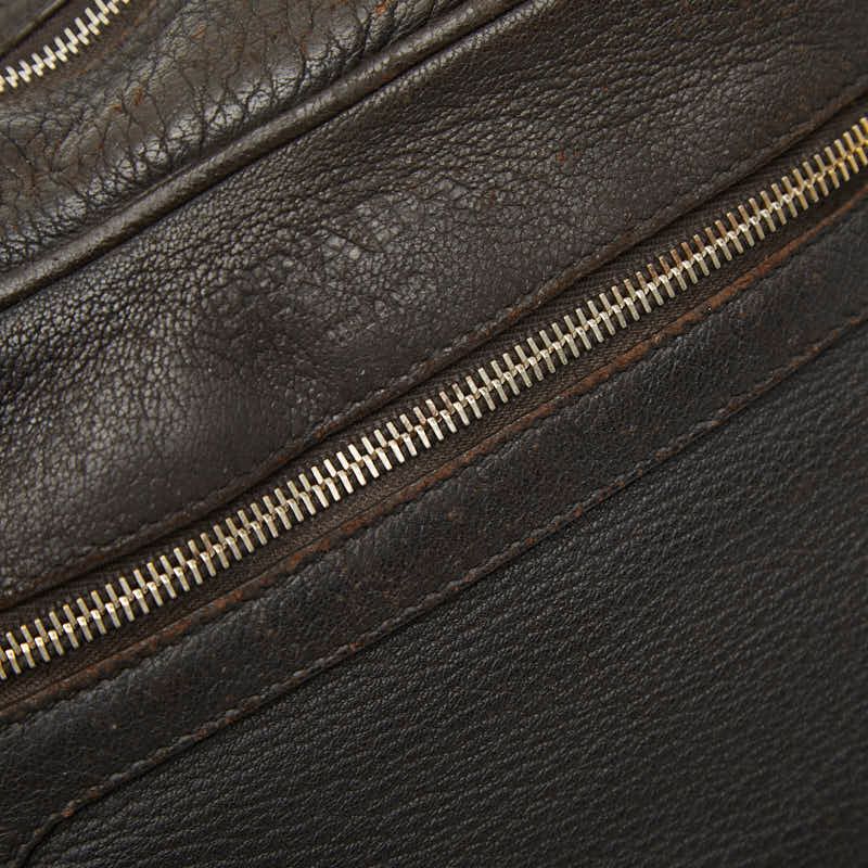 Prada Crossbody Shoulder Bag Brown Leather