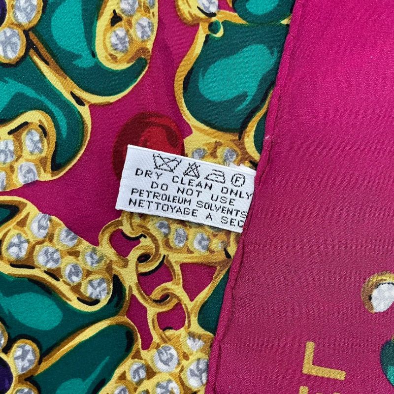Chanel Silk Extra Large Scarf Pattern Pink