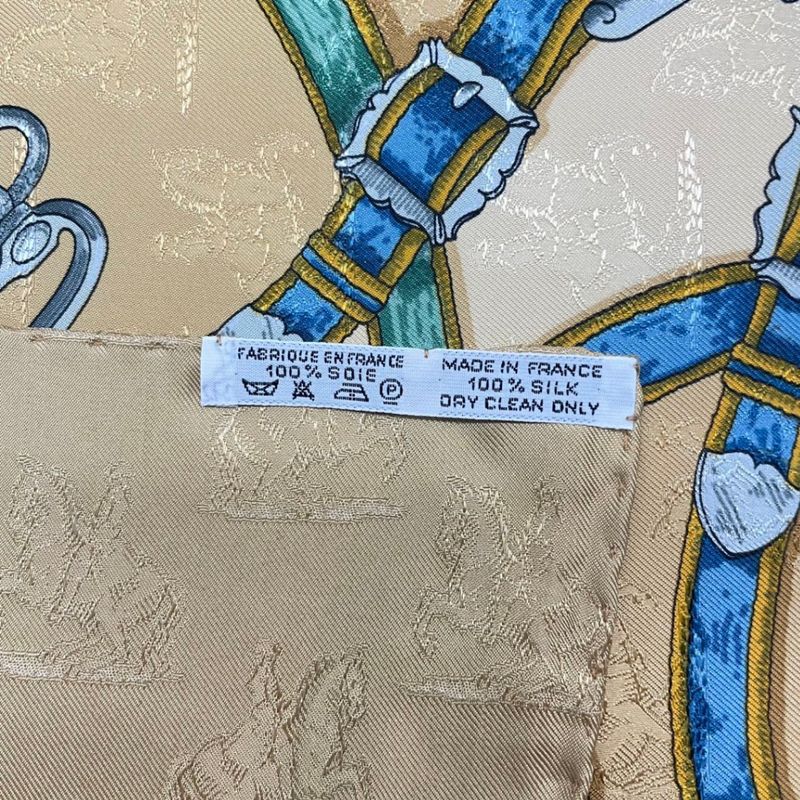 Hermes Carre 90 Scarf L'instruction du Roy Imperial Studies Silk Gold