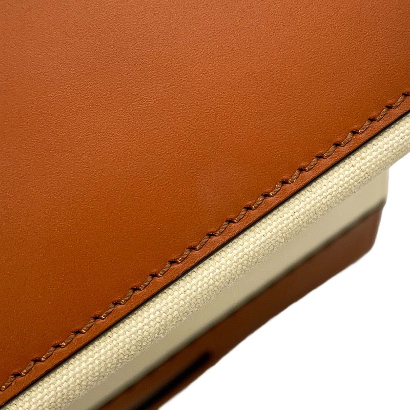 Fendi Tote Shopping Shoulder Bag Brown White