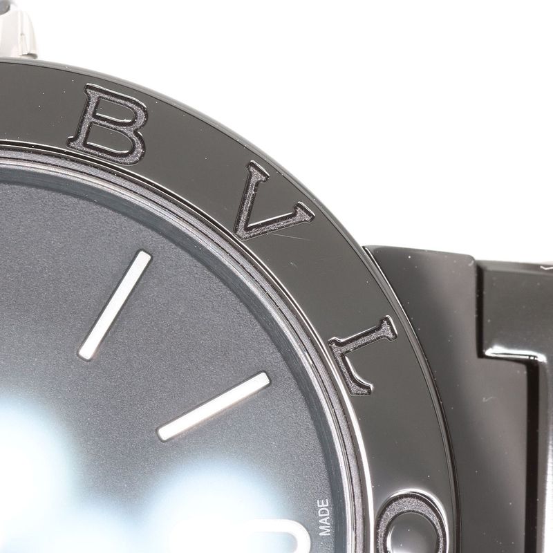 Bvlgari Black Diamond Like Carbon Watch SS Dlc Boys