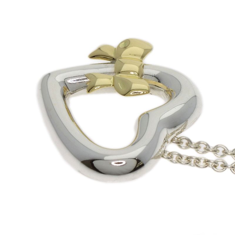 Tiffany & Co. Heart Ribbon Necklace 18K Yellow Gold