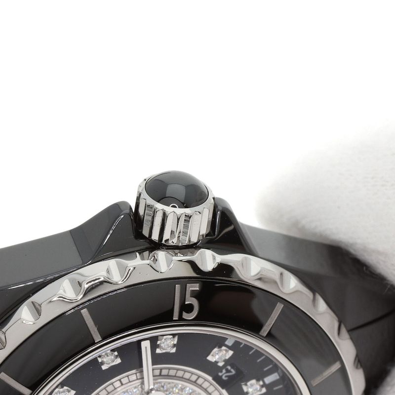 Chanel Center Diamond Watch Ceramic