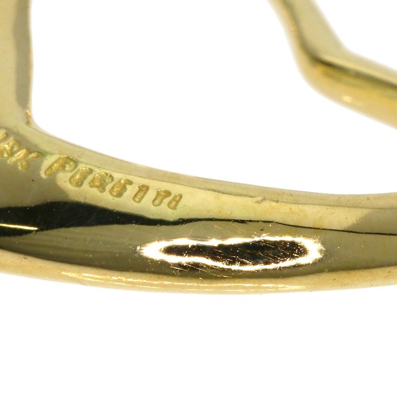 Tiffany & Co. Open Heart Pendant Top 18K Yellow Gold