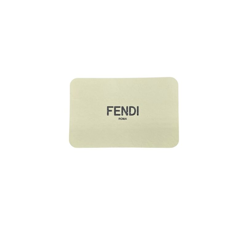 Fendi Zucca Cross FF Pattern Logo Leather Fabric Black Red