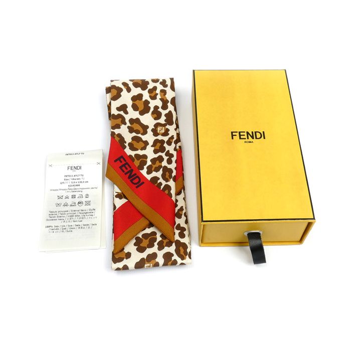 Fendi Rappi Leopard Scarf