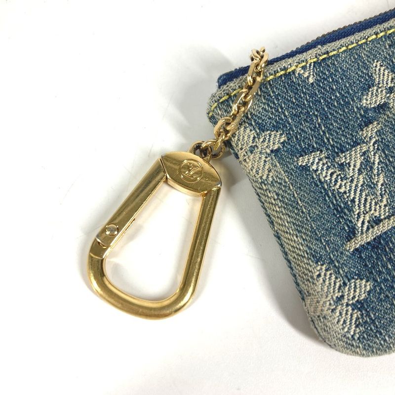 Louis Vuitton Coin Case Pochette Cles Monogram Denim Blue
