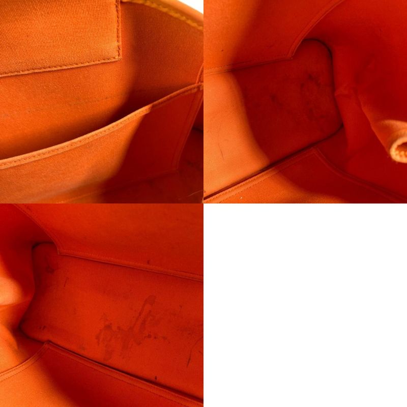 Hermes Tote Kabak Elan PM Canvas Leather Orange