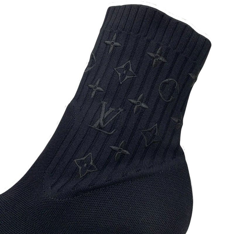 Louis Vuitton Silhouette Line Monogram Boots Shorts Shoes Fabric Leather Black