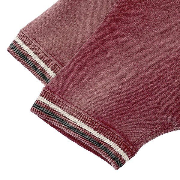 Saint Laurent Paris Carre Print Short Sleeve Top Burgundy XS