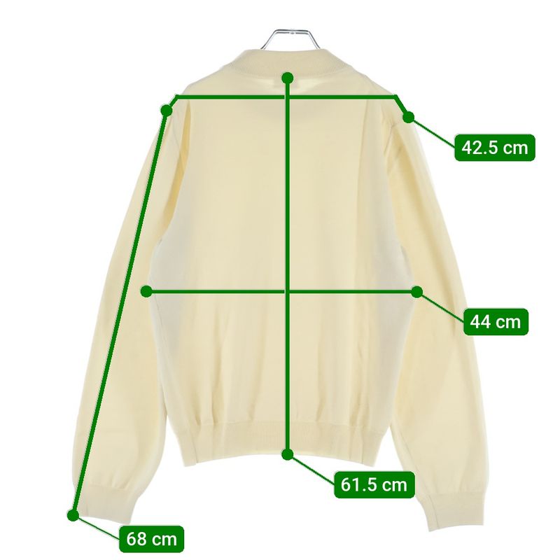 Celine Triomphe Embroidery Wool High Color Knit Sweater Ivory