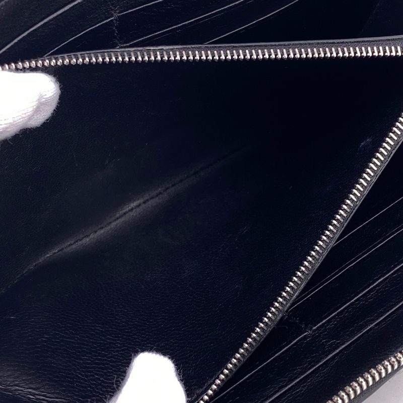 Balenciaga Round Zip Wallet Everyday Long Black