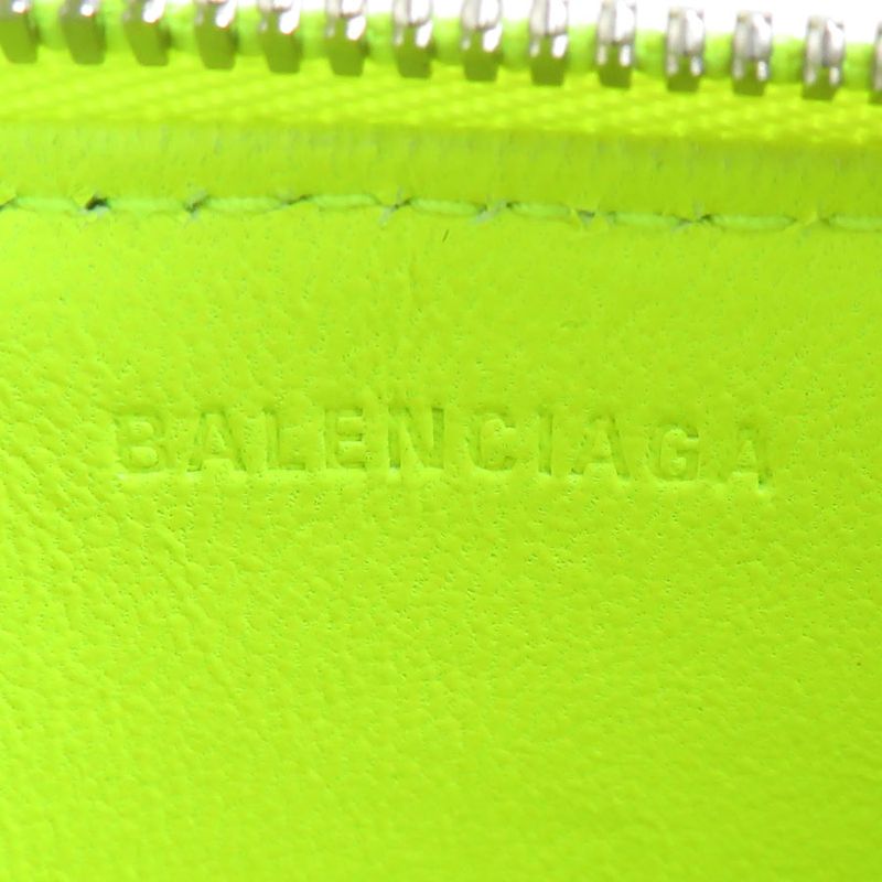 Balenciaga Coin Case Leather Yellow