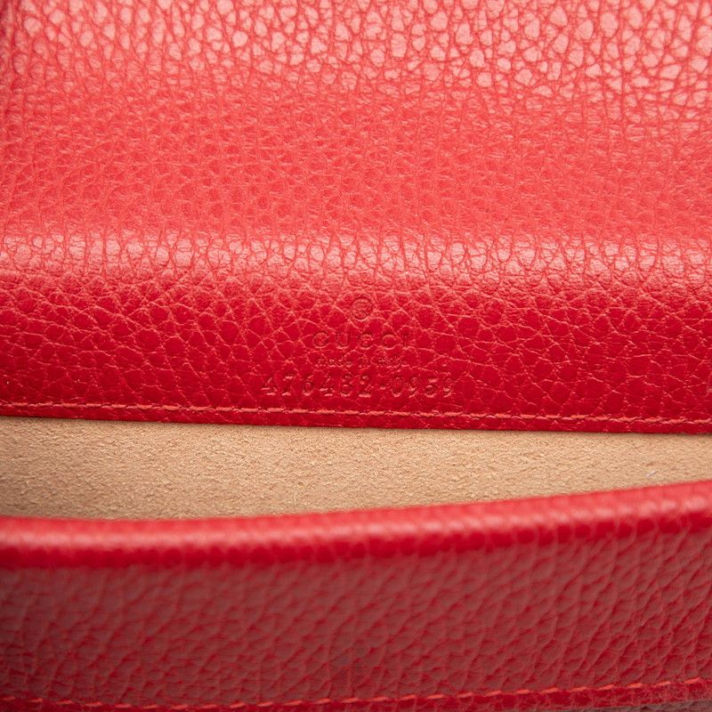 Gucci Dionysus Crossbody Chain Shoulder Bag Red Leather