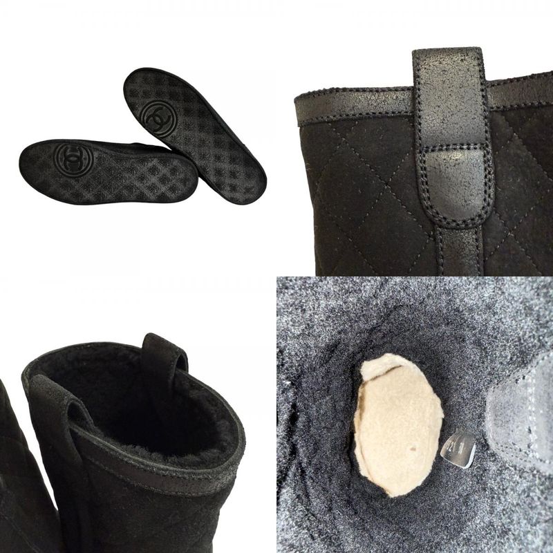 Chanel Quilted Boots Black