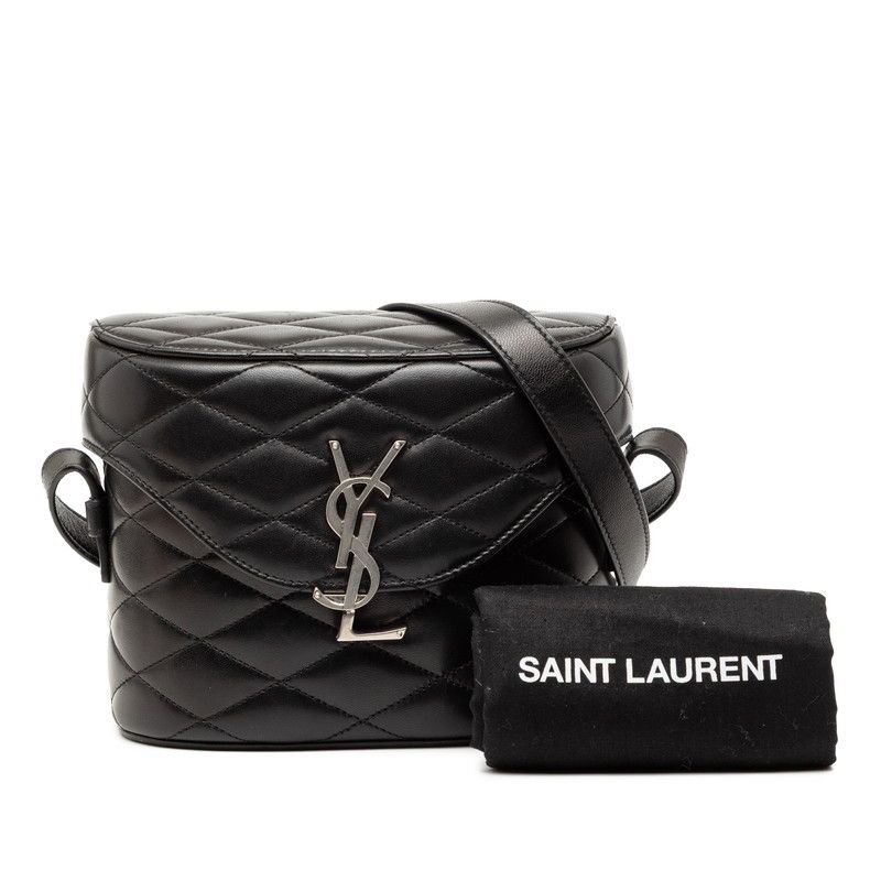 Saint Laurent YSL Logo June Box Black Lambskin