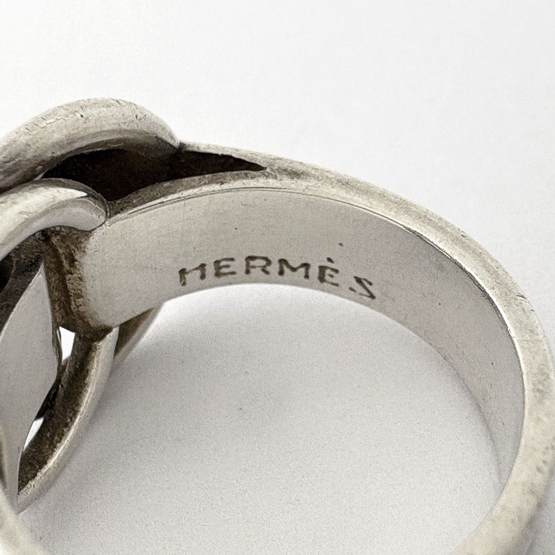 Hermes Duzano Ring Metal Silver