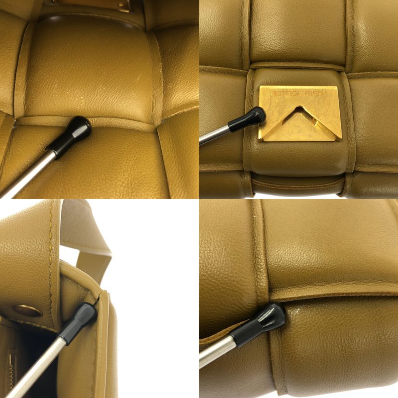 Bottega Veneta Maxi Intrecciato Paddet Cassette Leather Shoulder Bag Brown