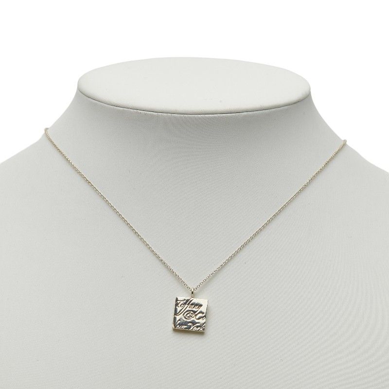 Tiffany & Co. Notes Square Logo Plate Silver