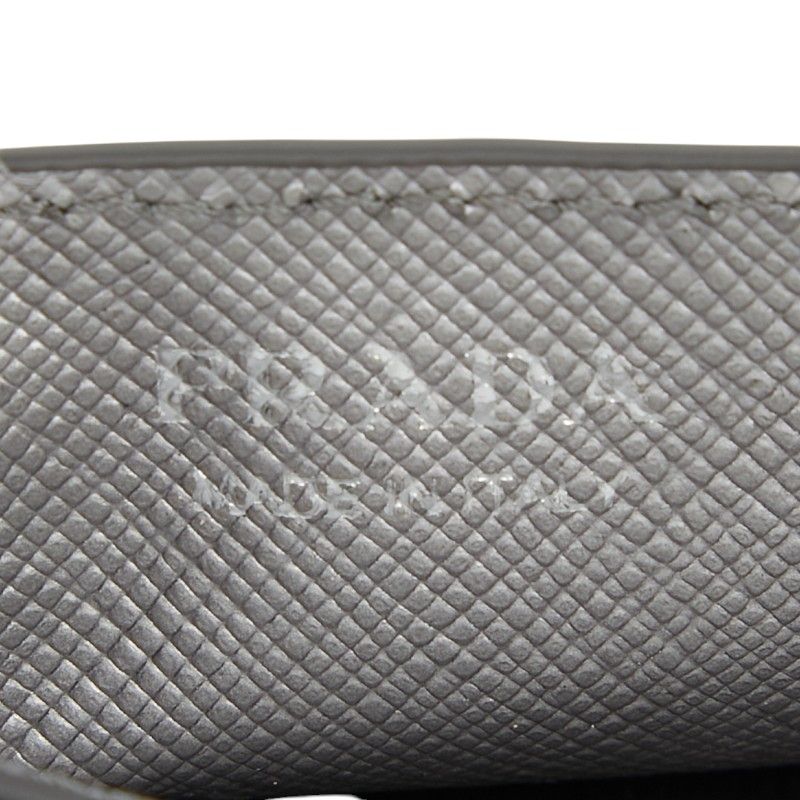 Prada Silver Leather