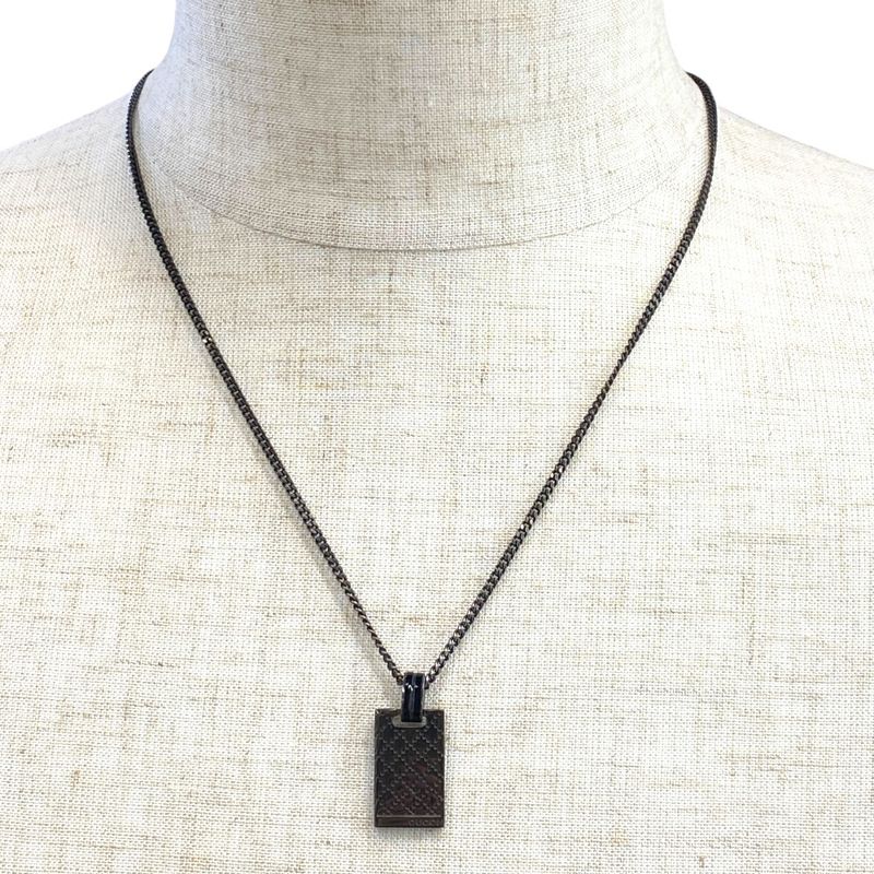 Gucci Diamante Diamantissima Necklace Pendant Square Plate Logo