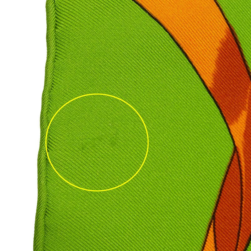 Hermes Scarf Carre 90 Neige D'antan Last Year's Snow Silk Green