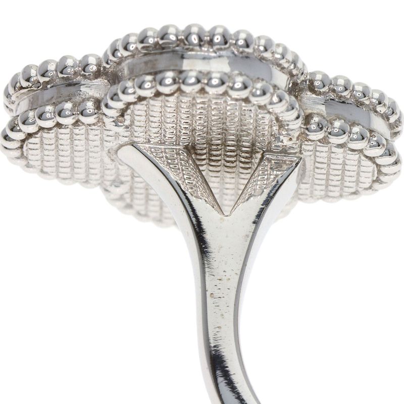 Van Cleef & Arpels Magic Alhambra Entre Door Shell Ring 18K White Gold