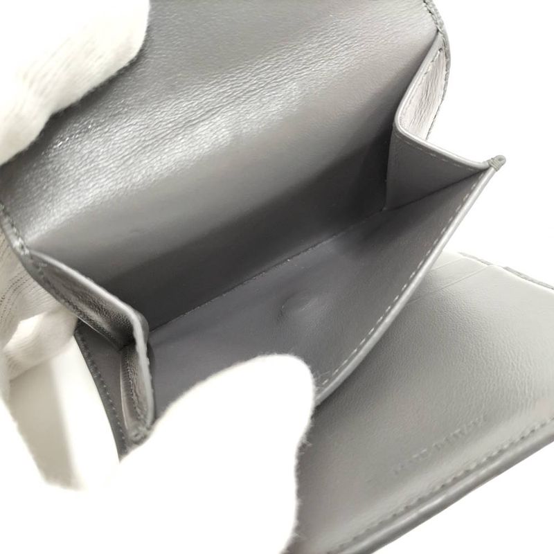 Celine Small Trifold Wallet Leather Gray